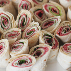 WRAPS CUT INTO 24 HALVES